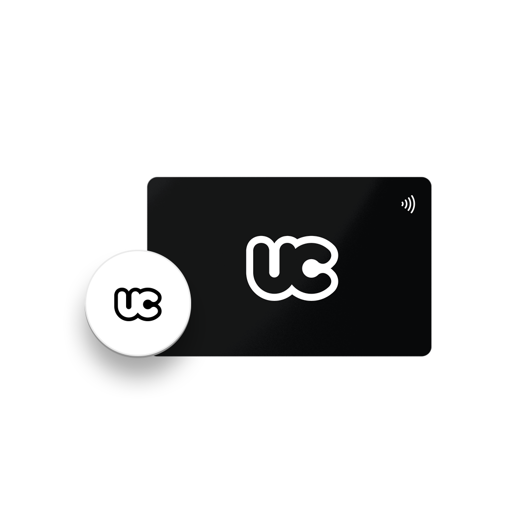 UC Standard kártya + UC Tag csomag - Urilcard digitális névjegykártya szoftver + UC Standard fizikális kártya & UC Tag